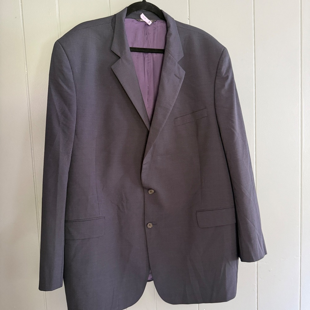Jack Victor Reflex Stretch Blazer Mens 50L Big Tall Navy Wool Business Blazer